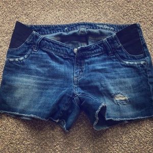 Maternity jean shorts